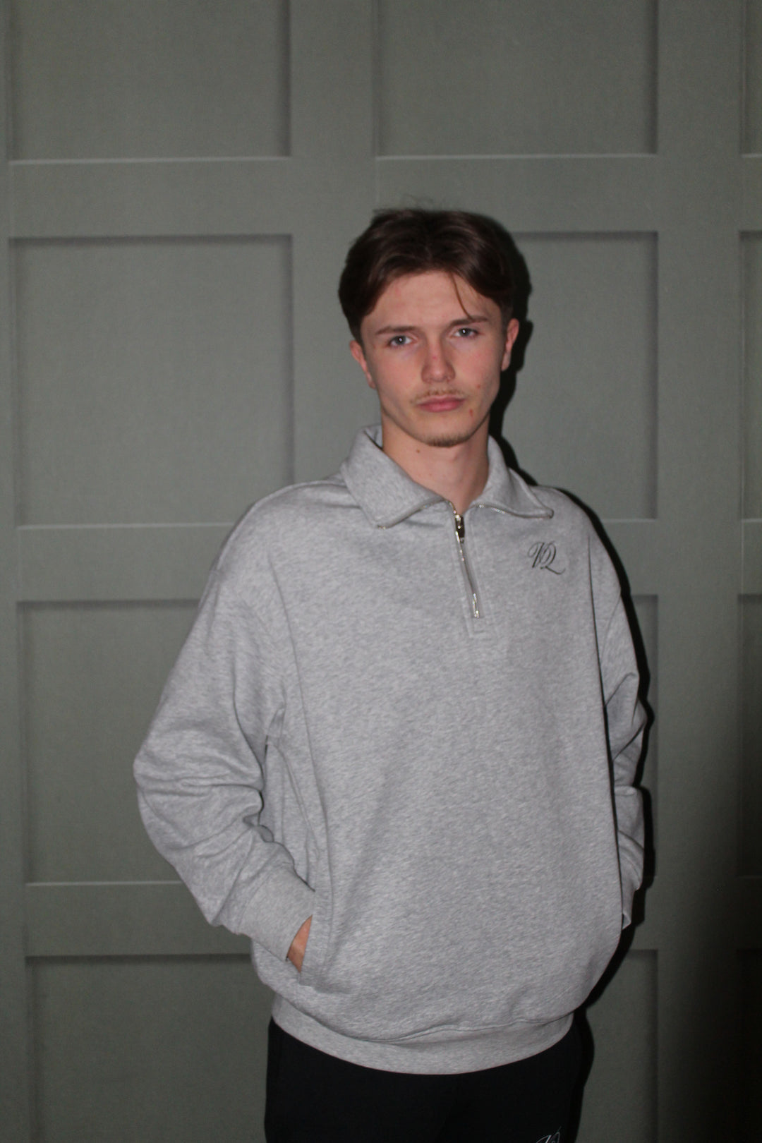 Classic Quarter-Zip Sweatshirt - Gray