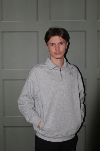 Classic Quarter-Zip Sweatshirt - Gray