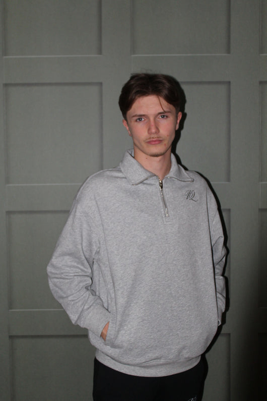 Classic Quarter-Zip Sweatshirt - Gray