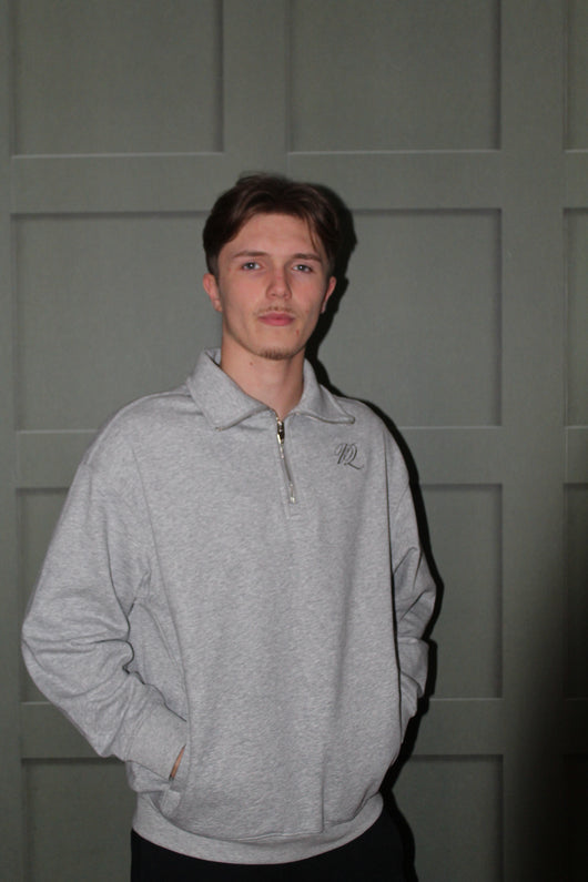 Classic Quarter-Zip Sweatshirt - Gray
